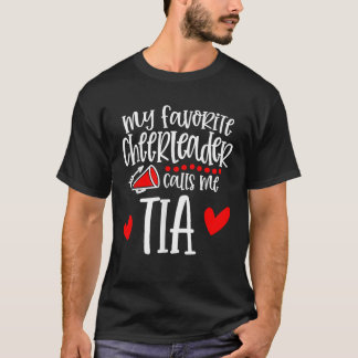 Mijn favoriete cheerleader noemt me Tia Funny Chee T-shirt