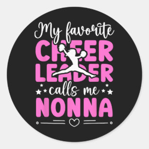 Mijn favoriete cheerleader Nonna Cheer Nonna oma Ronde Sticker