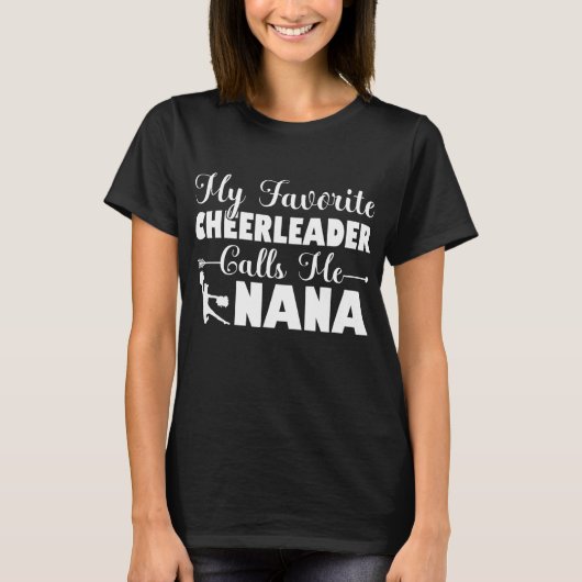 Mijn favoriete Cheerleader roept me Nana Cheer Nan T-shirt (Voorkant)
