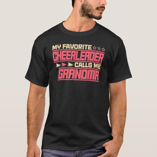 Mijn favoriete Cheerleader roept me oma Cute Chee  T-shirt (Voorkant)