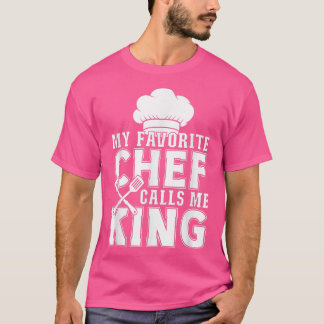 Mijn favoriete Chef noemt me koning grappige koken T-shirt