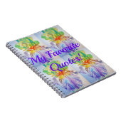 Mijn favoriete citaten Iris Floral Flowers Notitie Notitieboek (Rechterzijde)