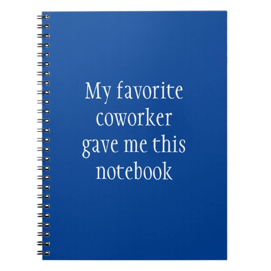 Mijn favoriete collega gaf me dit notitieboek (Voorkant)