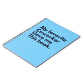 Mijn favoriete collega gaf me dit notitieboek (Linkerzijde)