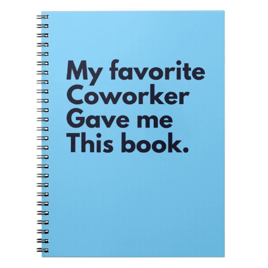 Mijn favoriete collega gaf me dit notitieboek (Voorkant)