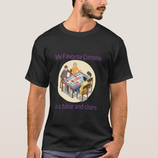 Mijn favoriete console is een tabeltekst t-shirt (Voorkant)