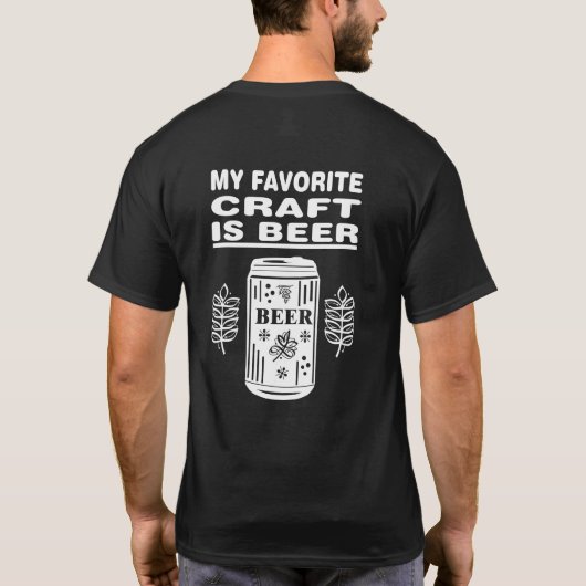 Mijn favoriete Craft is bier T-shirt (Achterkant)