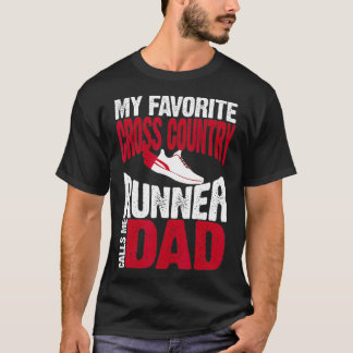 Mijn favoriete cross-country Runner belt me papa T-shirt