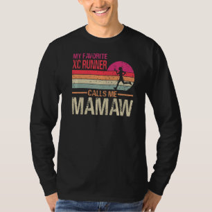 Mijn favoriete cross-country Runner roept me Mamaw T-shirt