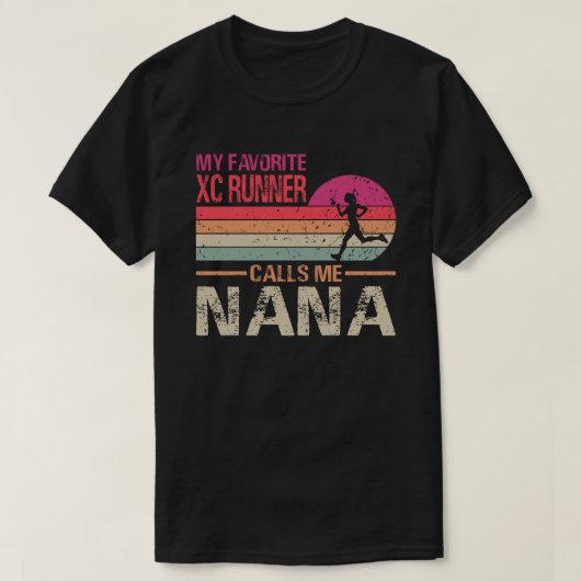 Mijn favoriete cross-country Runner roept me nana  T-shirt (Design voorkant)