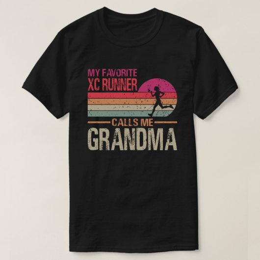 Mijn favoriete cross-country-runner roept me oma t-shirt (Design voorkant)