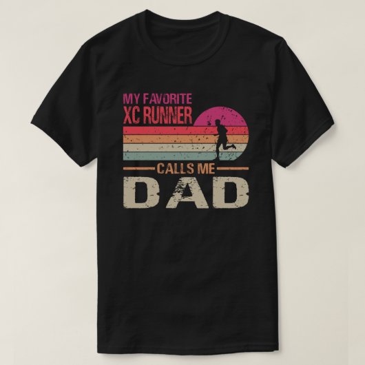Mijn favoriete cross-country Runner roept me papa  T-shirt (Design voorkant)