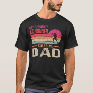 Mijn favoriete cross-country Runner roept me papa  T-shirt