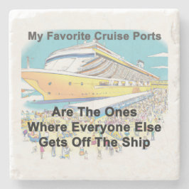 Mijn favoriete cruisehavens - COASTER Stenen Onderzetter