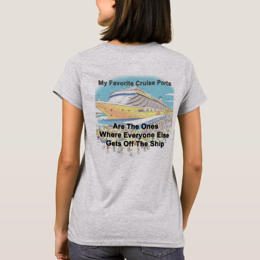 Mijn favoriete cruisehavens - Dames T-shirt (Achterkant)