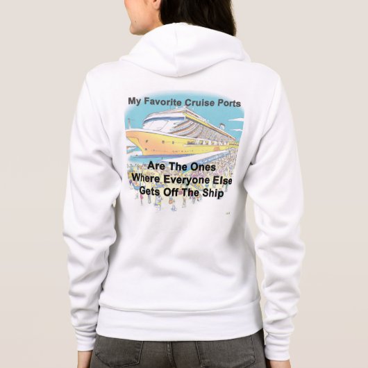 Mijn favoriete cruisehavens HOODY (Achterkant)