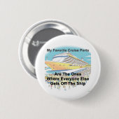 Mijn favoriete cruisehavens - Knop Ronde Button 5,7 Cm (Voorkant /achterkant)