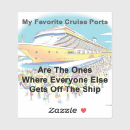 Mijn favoriete cruisehavens - sticker