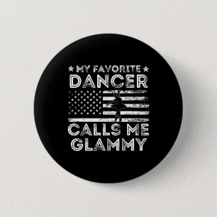 Mijn favoriete danser noemt me Glammy Dance Ballet Ronde Button 5,7 Cm