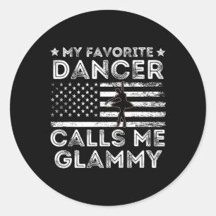 Mijn favoriete danser noemt me Glammy Dance Ballet Ronde Sticker