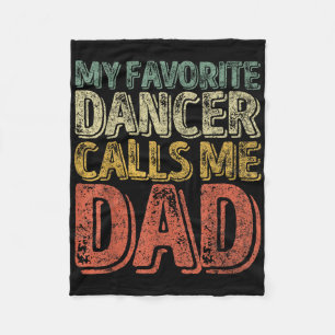 Mijn favoriete danser noemt me papa shirt grappig fleece deken