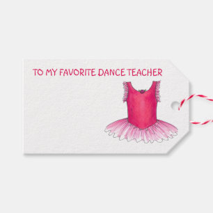 Mijn favoriete dansleraar Ballet Ballerina Tutu Cadeaulabel