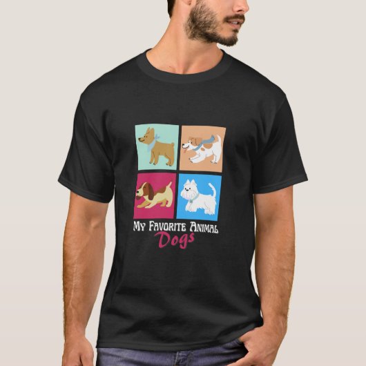 Mijn favoriete dier: Honden T-shirt (Voorkant)