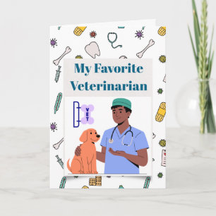 Mijn favoriete dierenarts vouwkaart kaart
