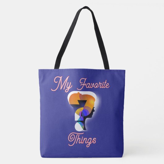 Mijn favoriete dingen Blauw Tote Bag (Voorkant)
