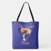 Mijn favoriete dingen Blauw Tote Bag (Achterkant)
