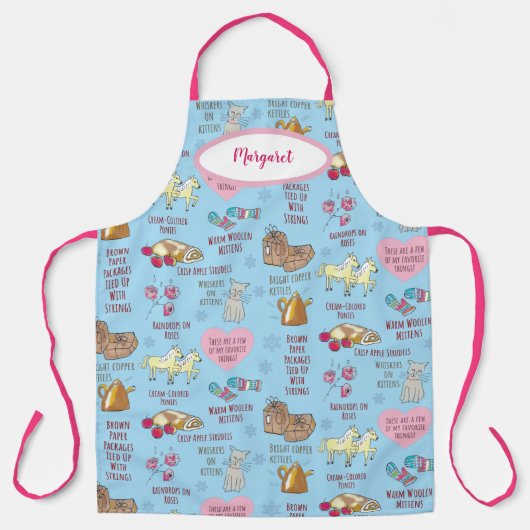 Mijn favoriete Dingen Geluid van Muziek gepersonal Schort (Voorkant)