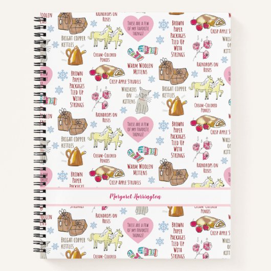 Mijn favoriete dingen Het geluid van muziek gepers Notitieboek (Voorkant)