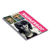 Mijn favoriete dingen hete roze fotocollage tijdsc notitieboek (Rechterzijde)