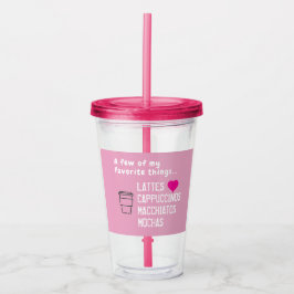 Mijn favoriete dingen Iced Coffee Roze  Acryl Drinkbeker