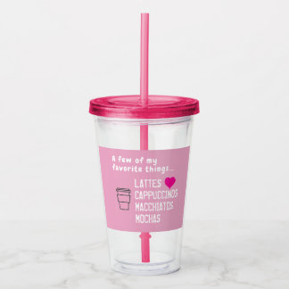 Mijn favoriete dingen Iced Coffee Roze Acryl Drinkbeker