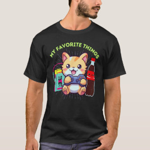 Mijn favoriete dingen Katten Gamen Frisdrank & De T-shirt