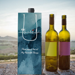 Mijn favoriete dingen Paws en wijn hartslag Cadeautas