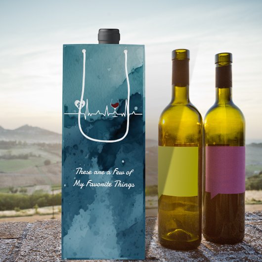 Mijn favoriete dingen Paws en wijn hartslag Cadeautas