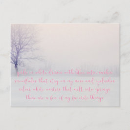 Mijn favoriete dingen - Romantische winter Briefkaart