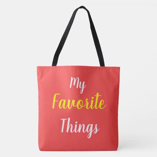 Mijn favoriete dingen Rood Tote Bag (Voorkant)