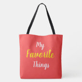 Mijn favoriete dingen Rood Tote Bag (Achterkant)