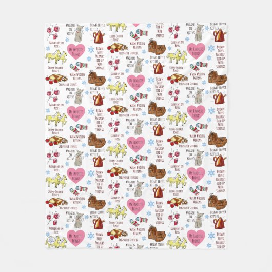 Mijn favoriete dingen Schattige Gezellig Het gelui Fleece Deken (Voorkant)