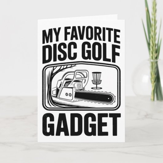 Mijn favoriete discgolf gadget Chainsaw Joke Disc Kaart (Voorkant)