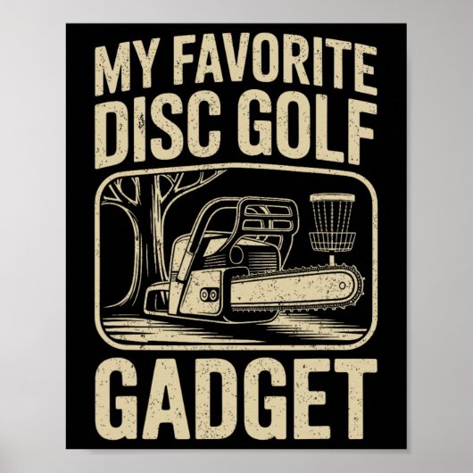 Mijn favoriete discgolf gadget grappige discgolf _ poster (Voorkant)