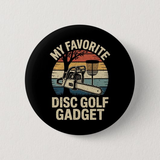 Mijn favoriete discgolf gadget grappige discgolf _ ronde button 5,7 cm (Voorkant)