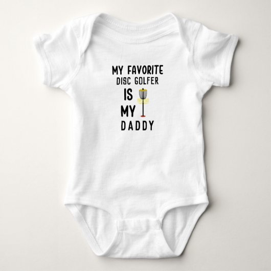 Mijn favoriete discgolfer is papa | Discgolf Romper (Voorkant)