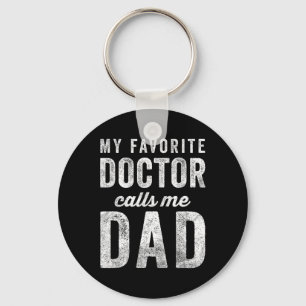 Mijn favoriete dokter noemt me papa vaders dag top sleutelhanger