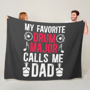 Mijn favoriete drum major vader van een drum fleece deken