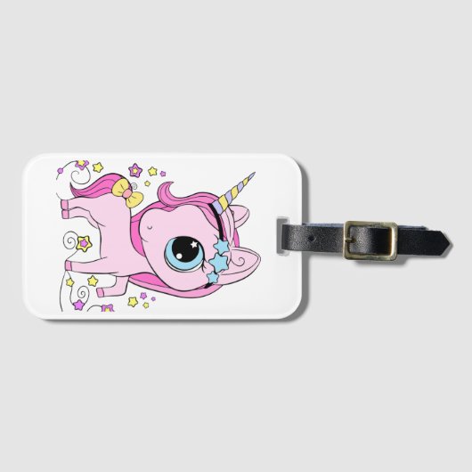 Mijn favoriete eenhoorn bagagelabel (Voorkant (horizontaal))