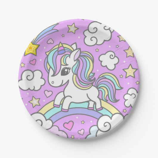 Mijn favoriete eenhoorn papieren bordje (Voorkant)